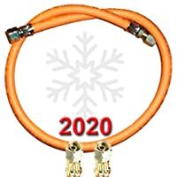TGO Gasgeräte GmbH Manguera de gas propano para invierno- 2 x 1-4 pulgadas a la izquierda (para roscas exteriores de…